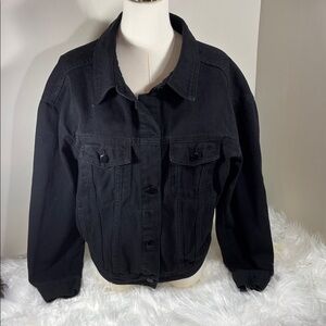 American Bazi Black Denim Jacket